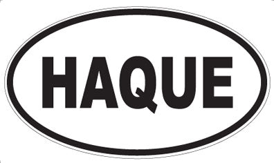 HAQUE - Oval Sticker