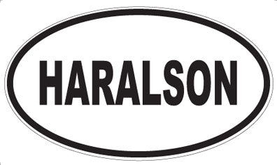 HARALSON - Oval Sticker