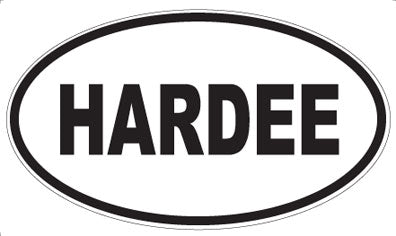HARDEE - Oval Sticker