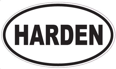 HARDEN - Oval Sticker