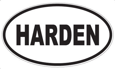 HARDEN - Oval Magnet