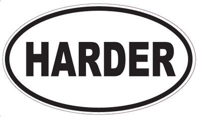 HARDER - Oval Sticker