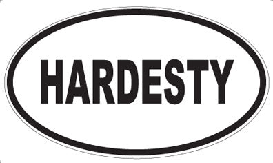 HARDESTY - Oval Sticker