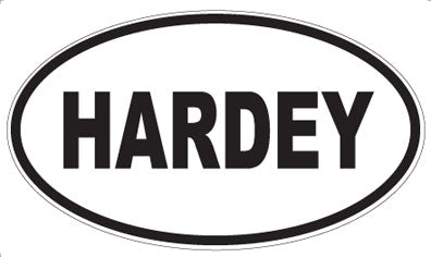 HARDEY - Oval Sticker