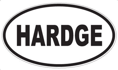 HARDGE - Oval Sticker