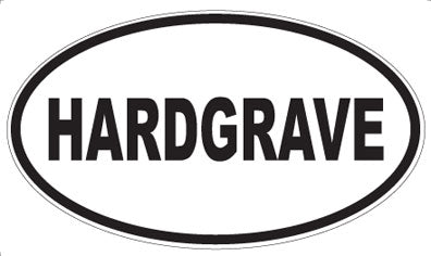 HARDGRAVE - Oval Sticker
