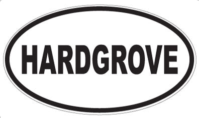 HARDGROVE - Oval Sticker
