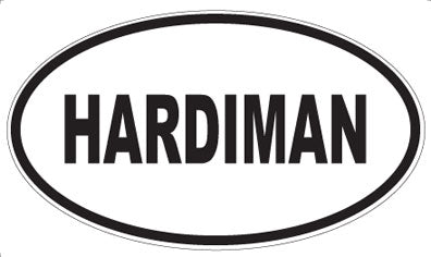 HARDIMAN - Oval Sticker