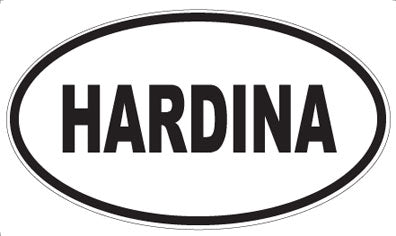 HARDINA - Oval Sticker