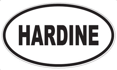 HARDINE - Oval Sticker