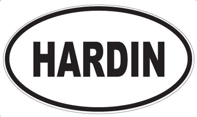HARDIN - Oval Magnet