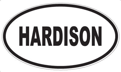 HARDISON - Oval Sticker
