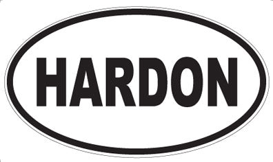 HARDON - Oval Sticker