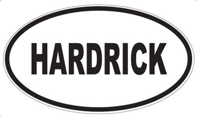 HARDRICK - Oval Sticker