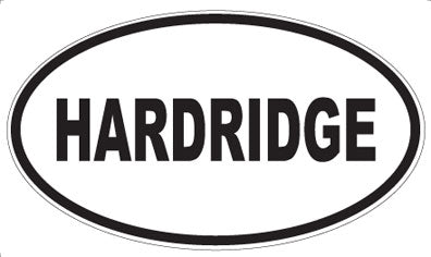 HARDRIDGE - Oval Sticker