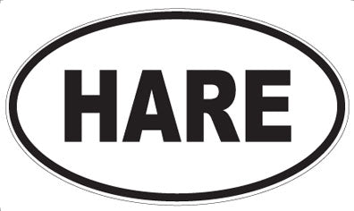 HARE - Oval Sticker