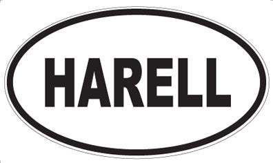 HARELL - Oval Sticker
