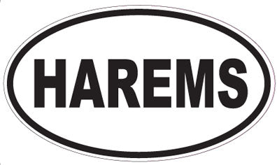 HAREMS - Oval Sticker