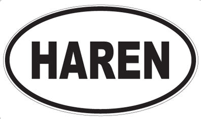 HAREN - Oval Sticker