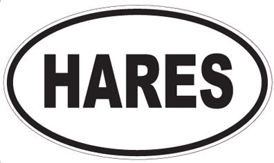 HARES - Oval Magnet
