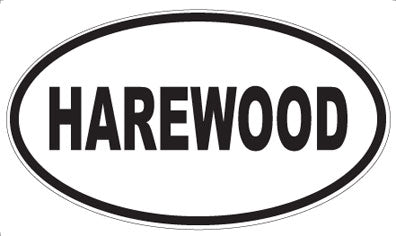 HAREWOOD - Oval Sticker