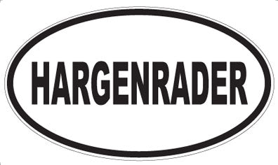 HARGENRADER - Oval Sticker