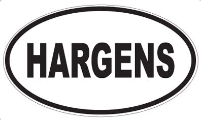 HARGENS - Oval Sticker