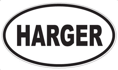 HARGER - Oval Sticker