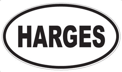HARGES - Oval Sticker