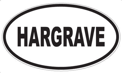 HARGRAVE - Oval Sticker