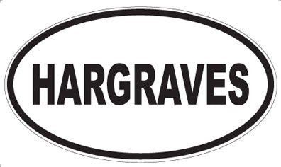 HARGRAVES - Oval Sticker