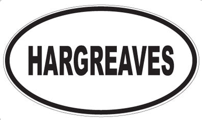 HARGREAVES - Oval Sticker