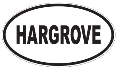 HARGROVE - Oval Sticker