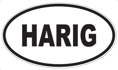 HARIG - Oval Sticker