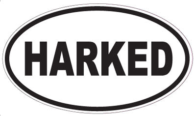 HARKED - Oval Sticker