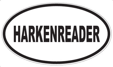 HARKENREADER - Oval Sticker