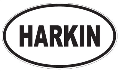HARKIN - Oval Sticker