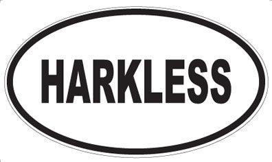 HARKLESS - Oval Sticker