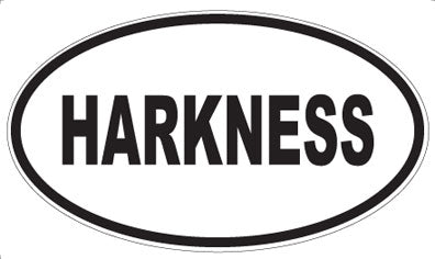 HARKNESS - Oval Sticker
