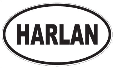 HARLAN - Oval Sticker