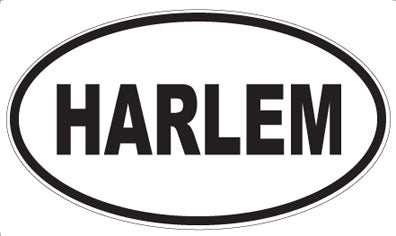 HARLEM - Oval Sticker