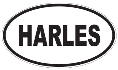 HARLES - Oval Sticker