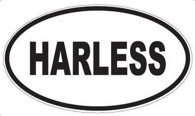 HARLESS - Oval Sticker