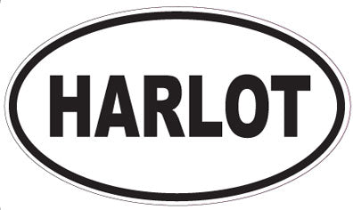 HARLOT - Oval Sticker