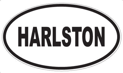 HARLSTON - Oval Sticker