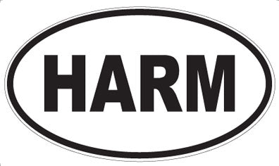 HARM - Oval Magnet