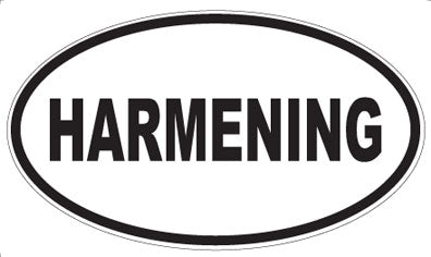 HARMENING - Oval Sticker