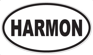 HARMON - Oval Sticker