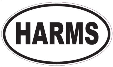 HARMS - Oval Sticker