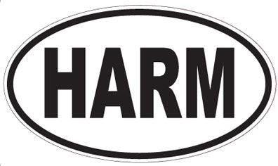 HARM - Oval Sticker